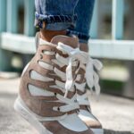 Sneakersy Madam Krua biało-cappucino