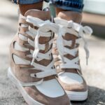 Sneakersy Madam Krua biało-cappucino