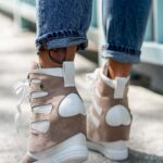 Sneakersy Madam Krua biało-cappucino