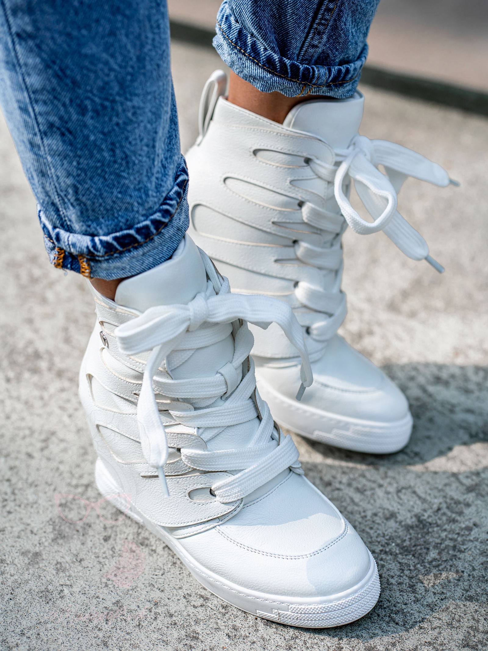 Sneakersy Madam Krua białe