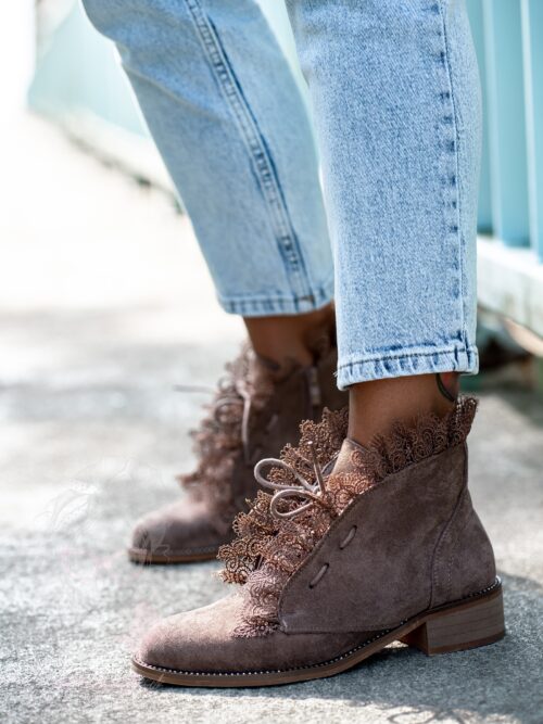 Botki sztyblety Madam Lilir czekoladowe