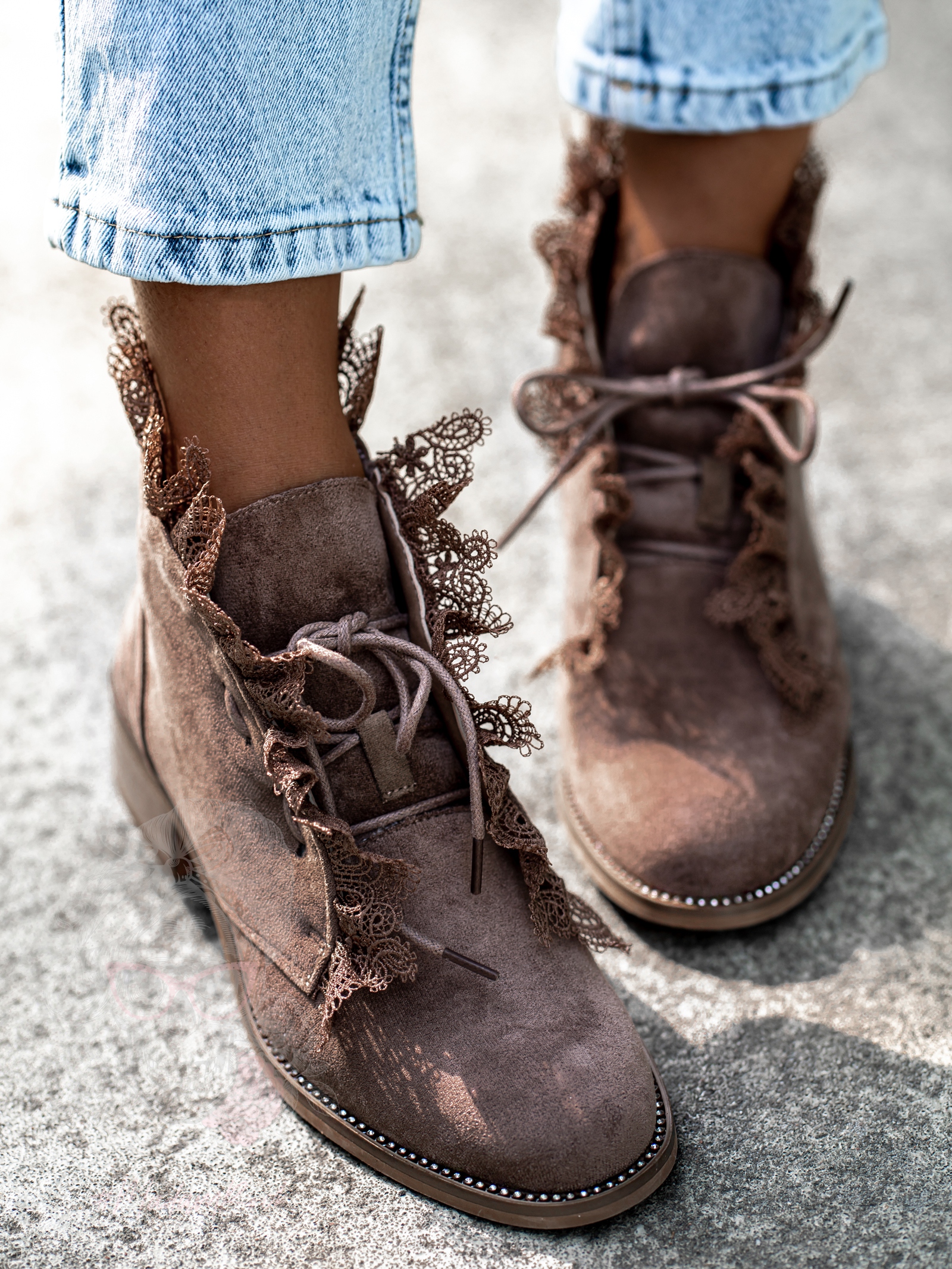 Botki sztyblety Madam Lilir czekoladowe