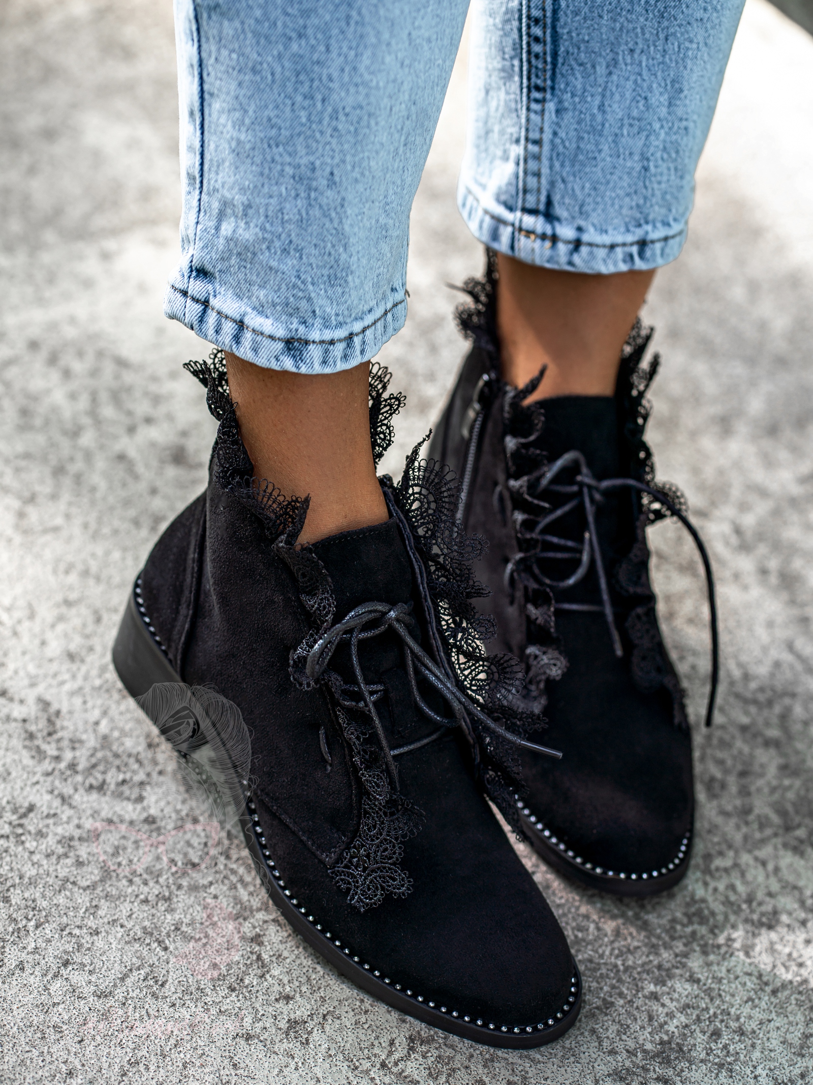 Botki sztyblety Madam Lilir czarne