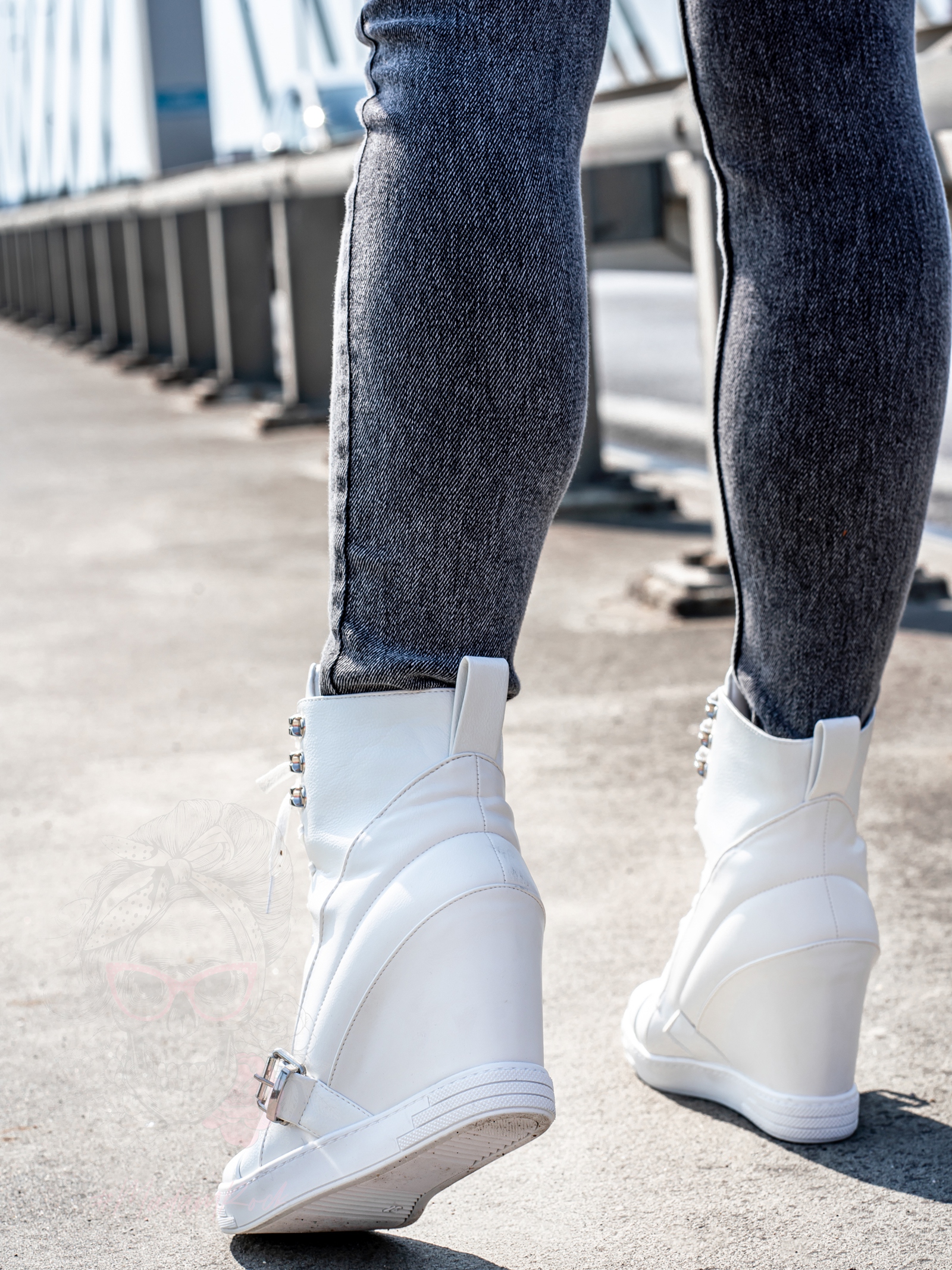 Sneakersy skórzane Rock Tast białe