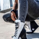 Sneakersy skórzane Rock Tast biało-czarne