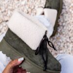 Botki z kożuszkiem Rock Meu khaki