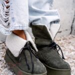 Botki z kożuszkiem Rock Meu khaki