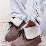 Botki z kożuszkiem Rock Meu cappuccino