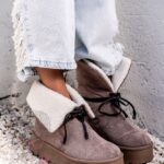 Botki z kożuszkiem Rock Meu cappuccino