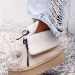 Botki z kożuszkiem Rock Meu beżowe