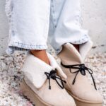 Botki z kożuszkiem Rock Meu beżowe