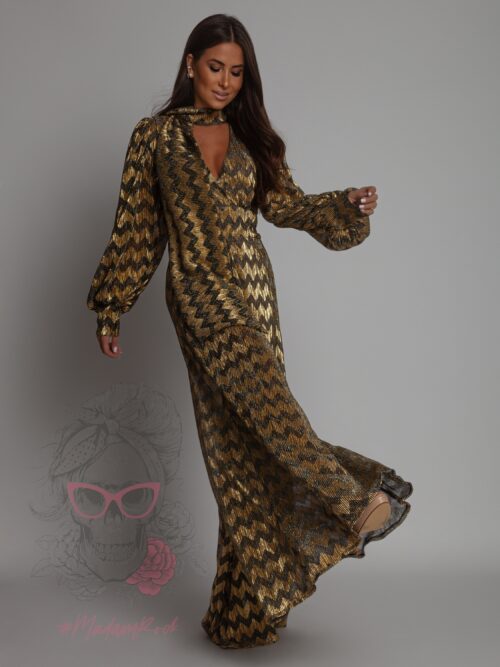 Kombinezon imprezowy NB Zigzag złoto-czarny