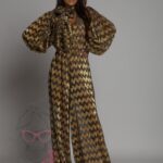 Kombinezon imprezowy NB Zigzag złoto-czarny