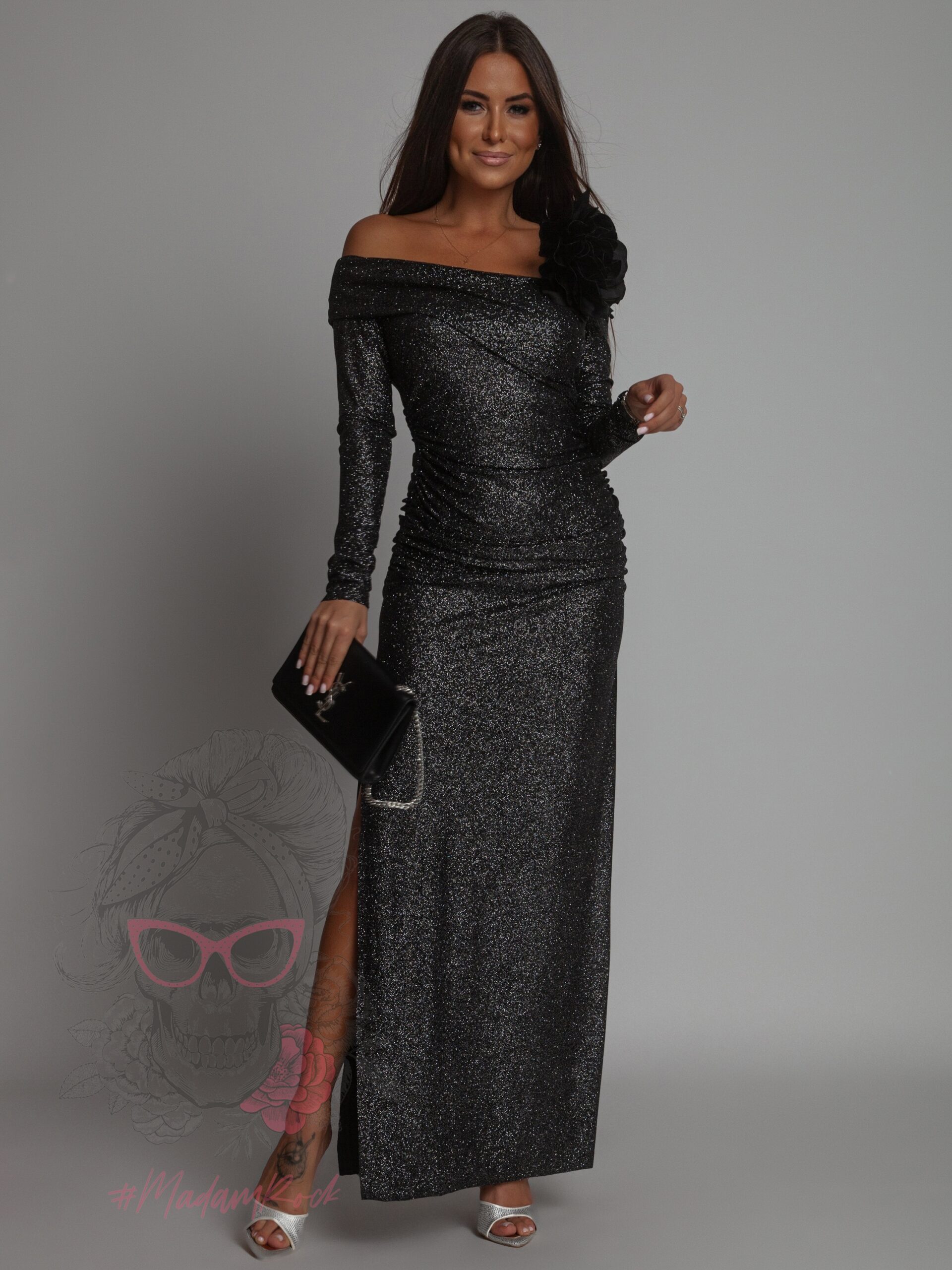 Sukienka maxi NB BlackRose czarna