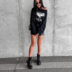 Bluza bawełniana z nadrukiem Pisa Ola Voga czarna