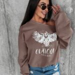 Bluza bawełniana z nadrukiem Pisa Ola Voga latte