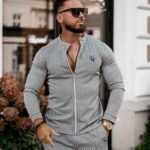 Bluza dopasowana rozpinana ze stójką Norden Ola Voga c.szara