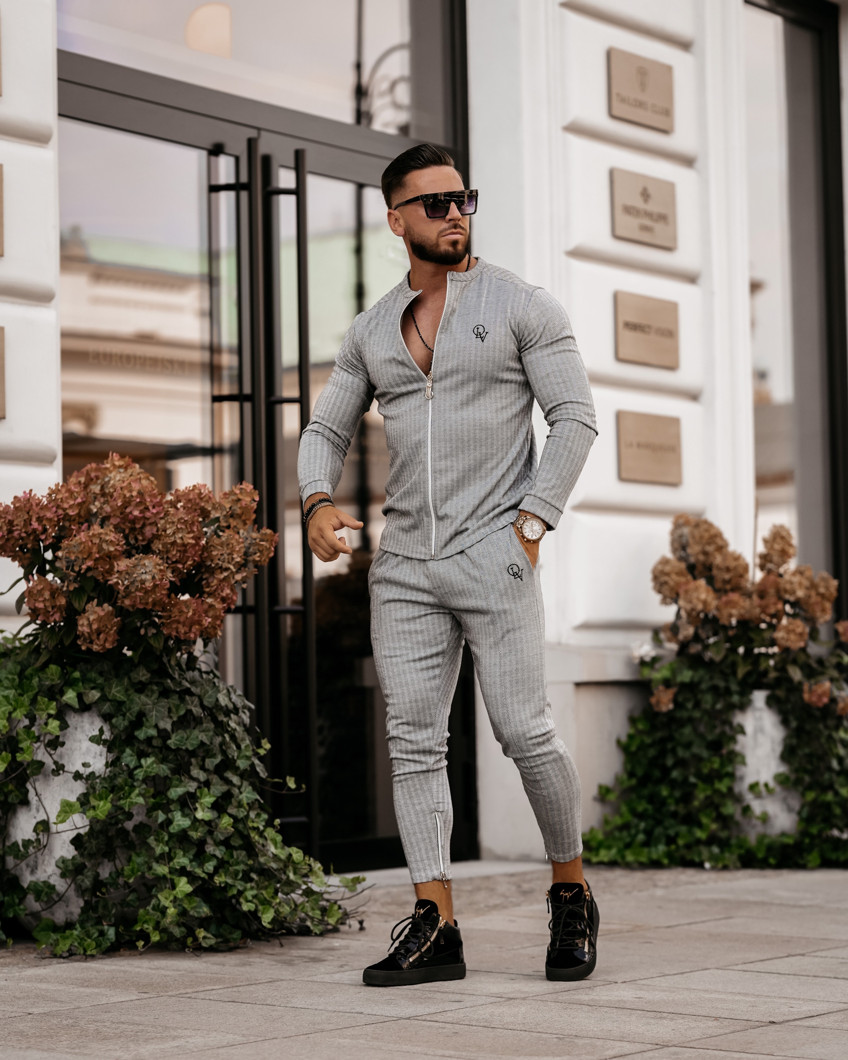 Bluza dopasowana rozpinana ze stójką Norden Ola Voga c.szara