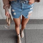 Spódniczka jeansowa mini Nova Ola Voga niebieska