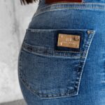 Spodnie jeansowe slim fit Buena Ola Voga niebieskie