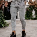 Spodnie casualowe męskie Wolin Ola Voga c.szare