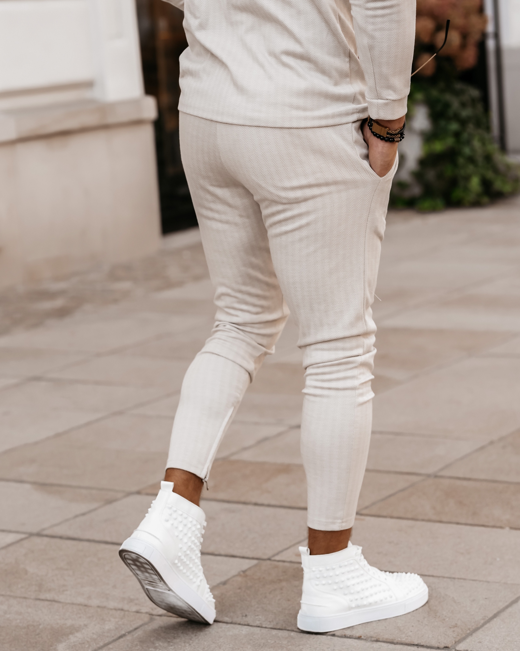 Spodnie casualowe męskie Wolin Ola Voga beżowe Spodnie casualowe męskie Wolin Ola Voga beżowe