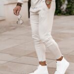 Spodnie casualowe męskie Wolin Ola Voga beżowe