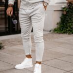 Spodnie casualowe męskie Wolin Ola Voga j.szare