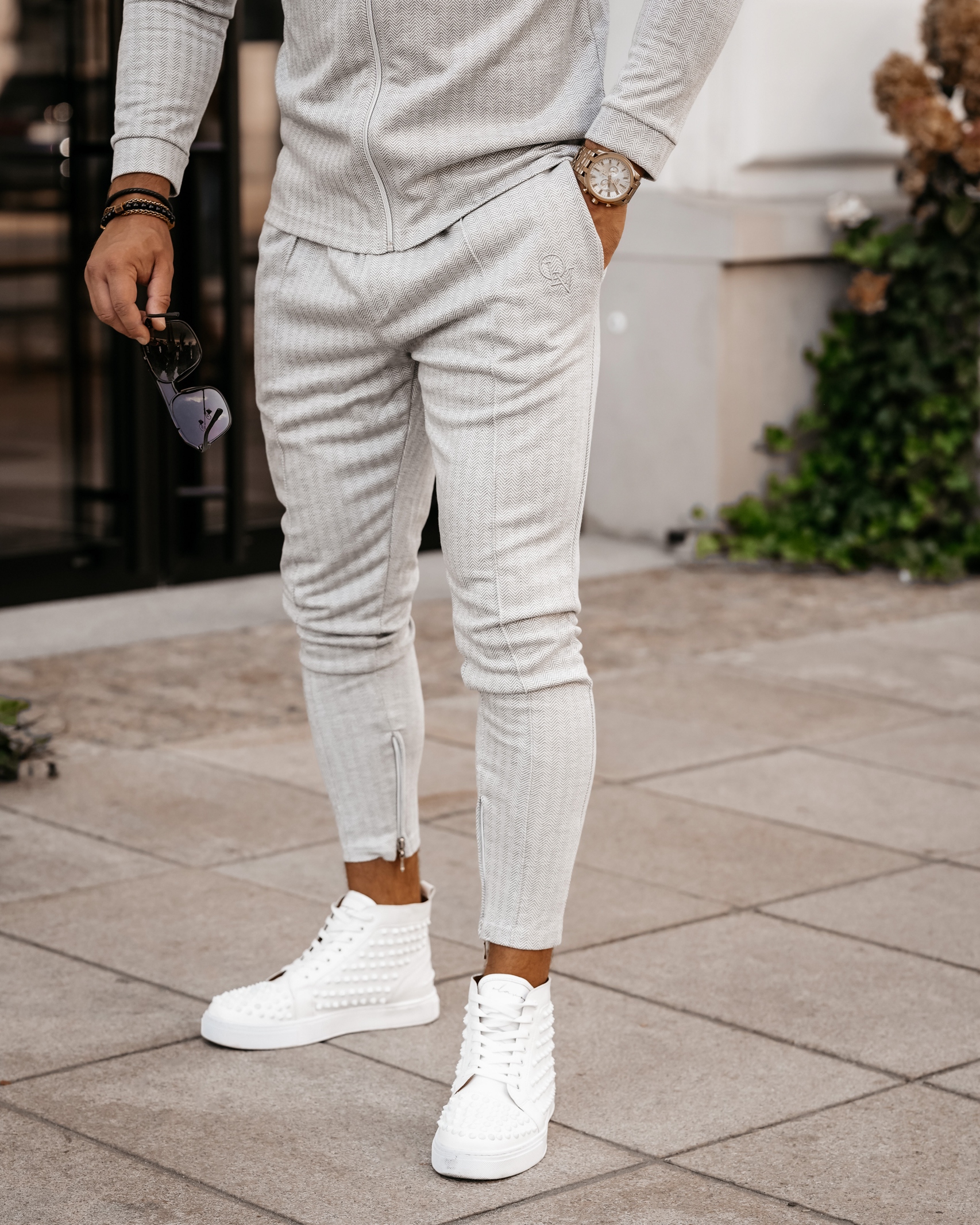 Spodnie casualowe męskie Wolin Ola Voga j.szare Spodnie casualowe męskie Wolin Ola Voga j.szare