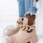 Botki z wycięciem Madam Kurtis II beżowe