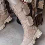 Workery zamszowe z kieszeniami Endin Rock beżowe