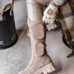 Workery zamszowe z kieszeniami Endin Rock beżowe