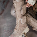 Workery zamszowe z kieszeniami Endin Rock beżowe