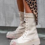 Botki skarpety Soket Rock beżowe