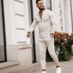 Komplet casualowy męski Norden & Wolin Ola Voga beżowy