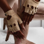 Rękawiczki bez palców Nikita Rock nubuck nude