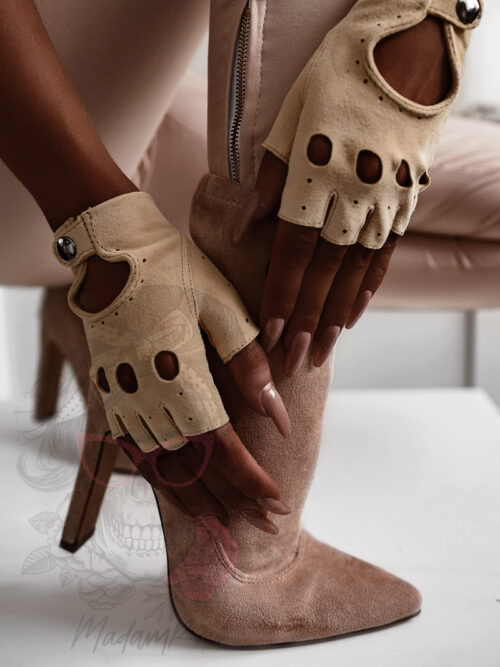 Rękawiczki bez palców Nikita Rock nubuck nude