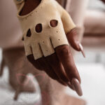 Rękawiczki bez palców Nikita Rock nubuck nude