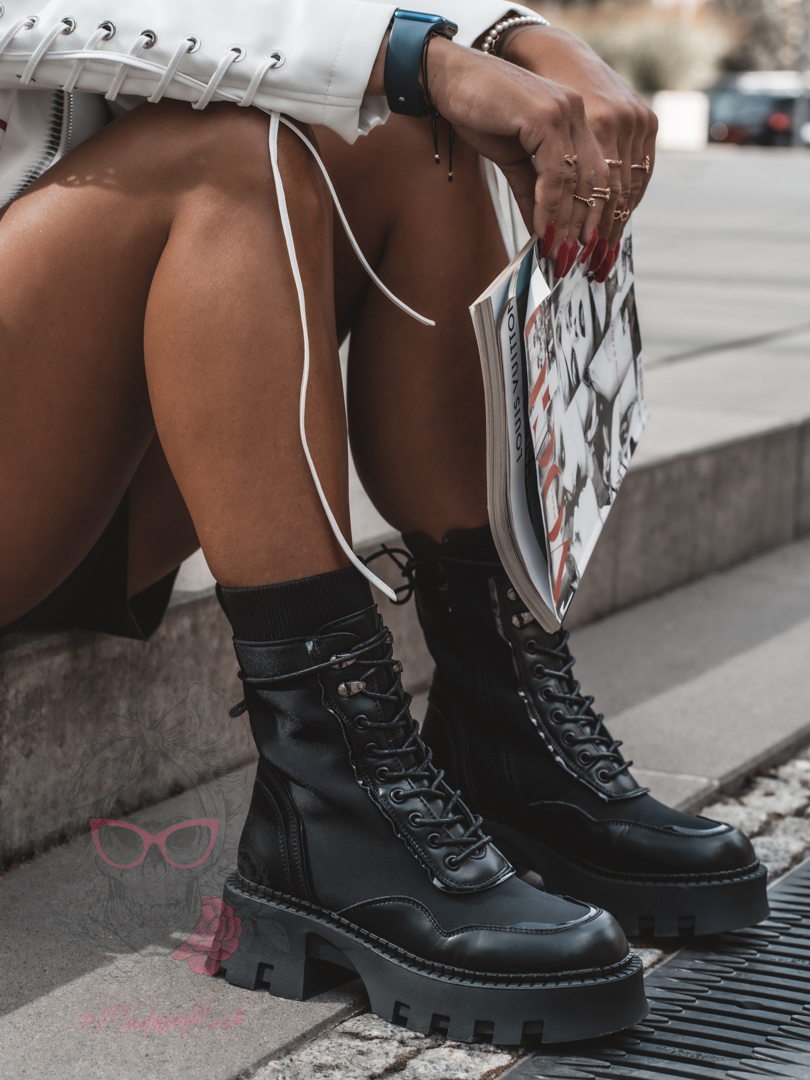 Workery skarpety Rock Corey czarne