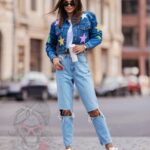 Katana jeansowa w gwiazdy Starsy granatowa