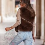 Kamizelka futrzana Luxury brązowa