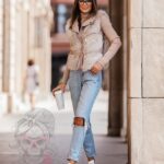 Kamizelka futrzana Luxury cappuccino