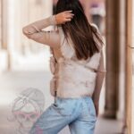 Kamizelka futrzana Luxury cappuccino