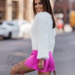 Sweter włochaty Yetti biały