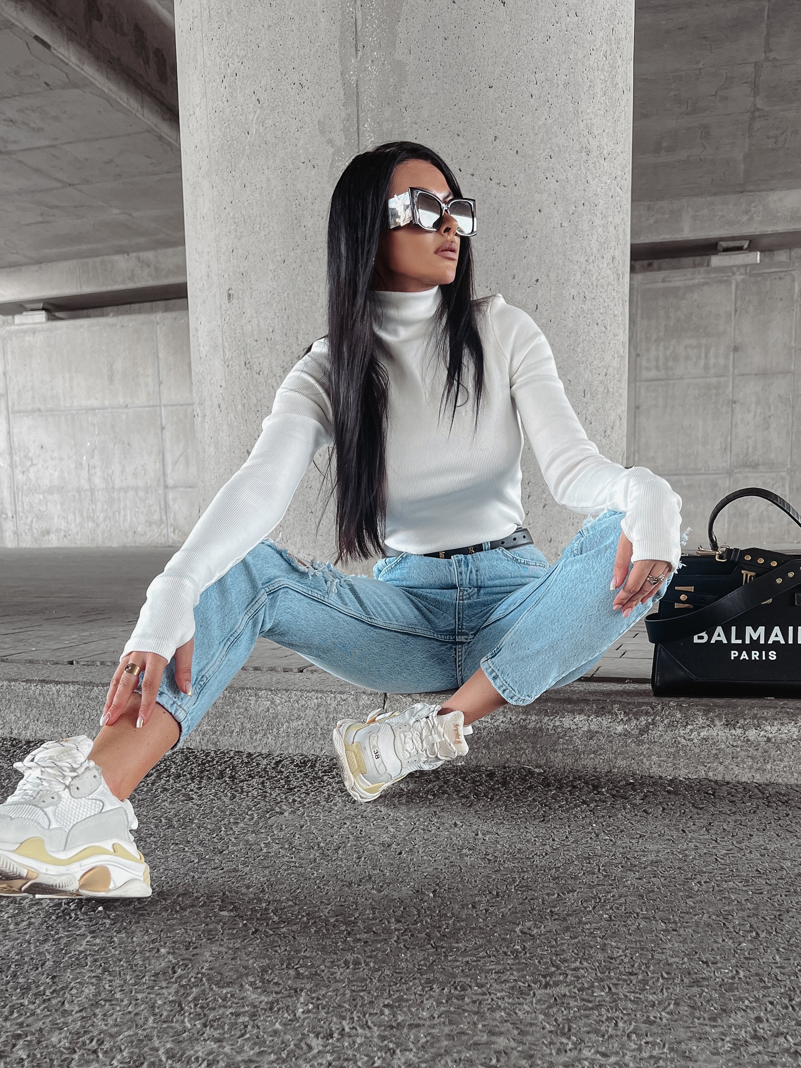 Bluzka z półgolfem Lentina Ola Voga ecru Bluzka z półgolfem Lentina Ola Voga ecru