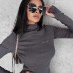 Bluzka z półgolfem Lentina Ola Voga szara