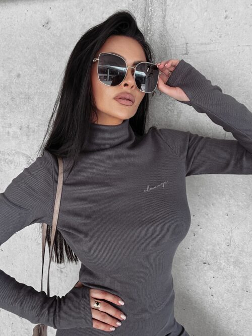 Bluzka z półgolfem Lentina Ola Voga szara