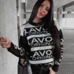 Sweter logowany Emiko Ola Voga czarny
