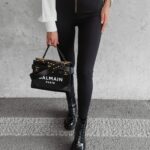 Legginsy dopasowane z suwakiem Bess Ola Voga czarne