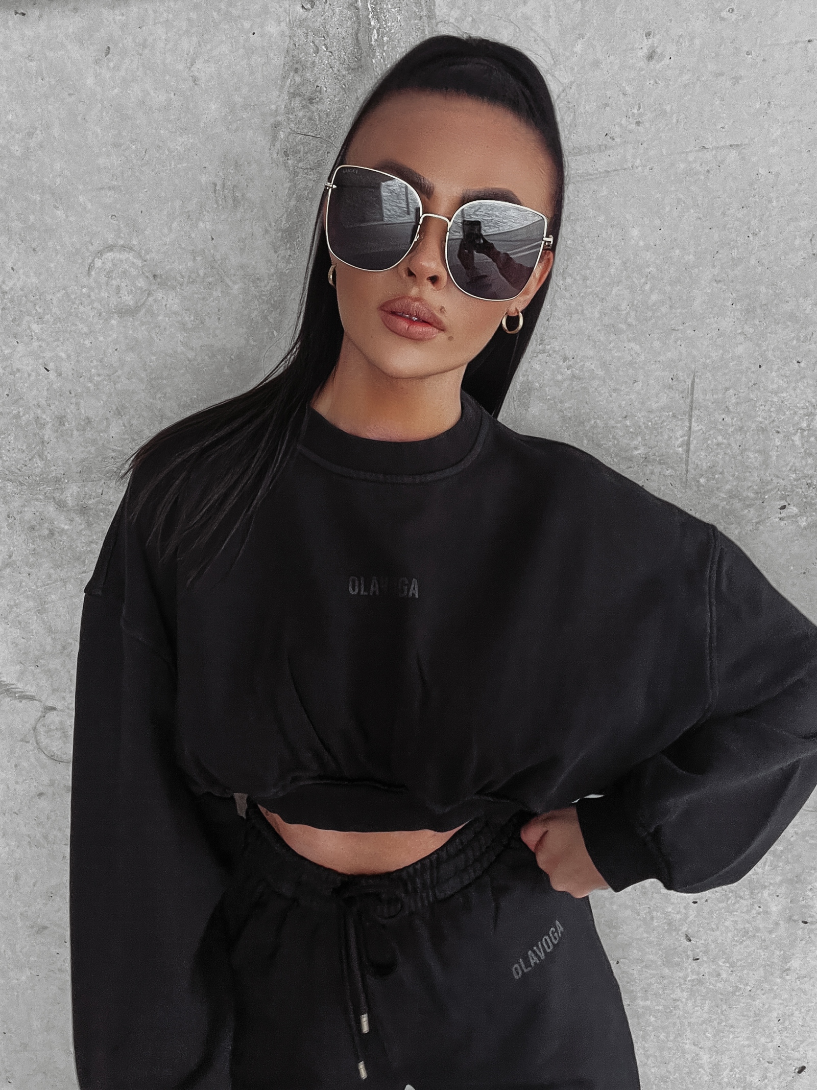 Komplet damski dresowy Lores Ola Voga czarny